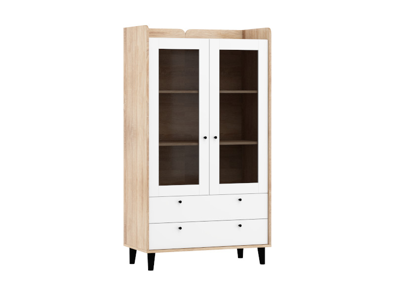 Dolce Dol-26 Display Dulap Sonoma Bright/White High Gloss