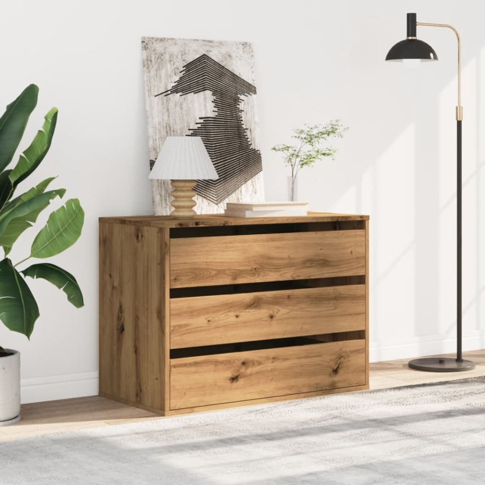 Dulap colț sertare stejar artizanal 80x41x58 cm lemn prelucrat - 2 | YEO