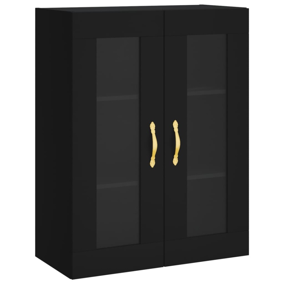 Dulap cu montaj pe perete, negru, 69,5x34x90 cm - 1 | YEO