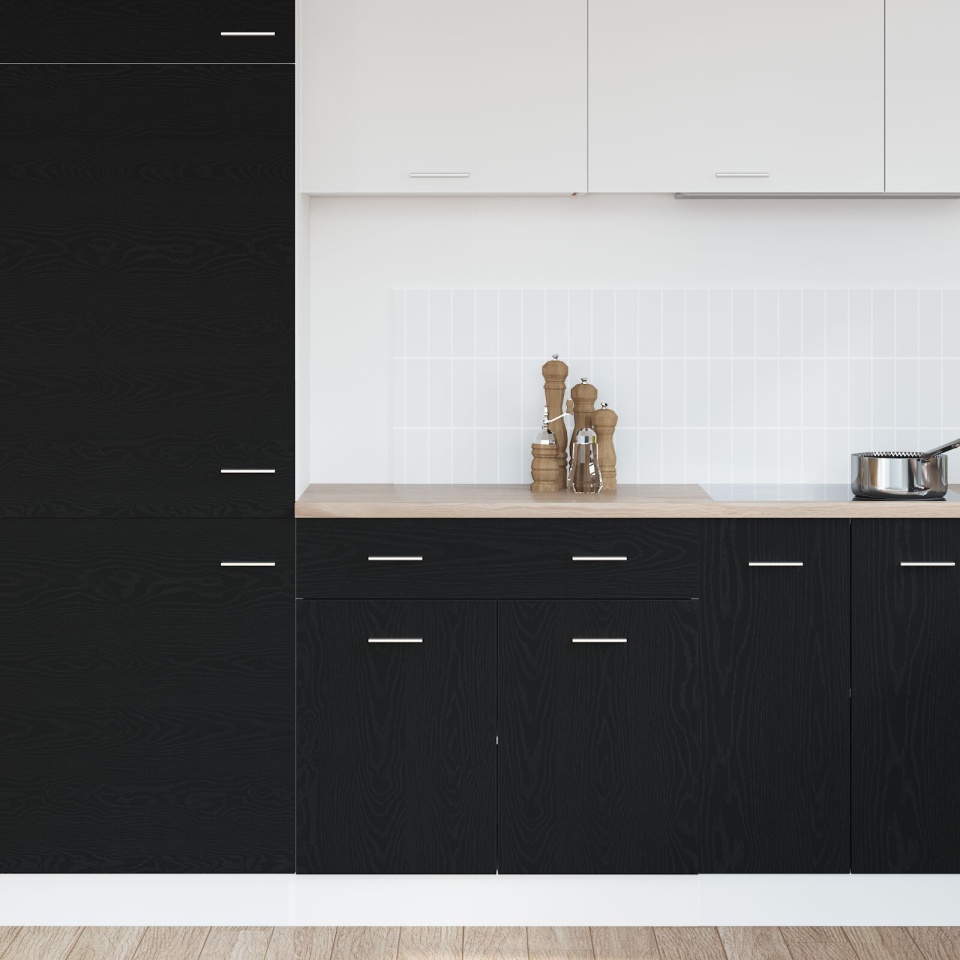 Dulap cu sertar în stejar negru, 80x46x81.5 cm, Fabricat din lemn prelucrat - 3 | YEO