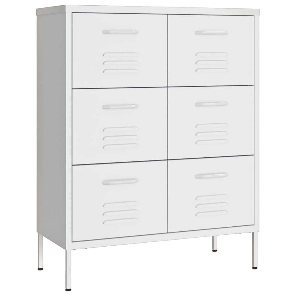 Dulap cu sertare, alb, 80x35x101,5 cm, oțel - 1 | YEO