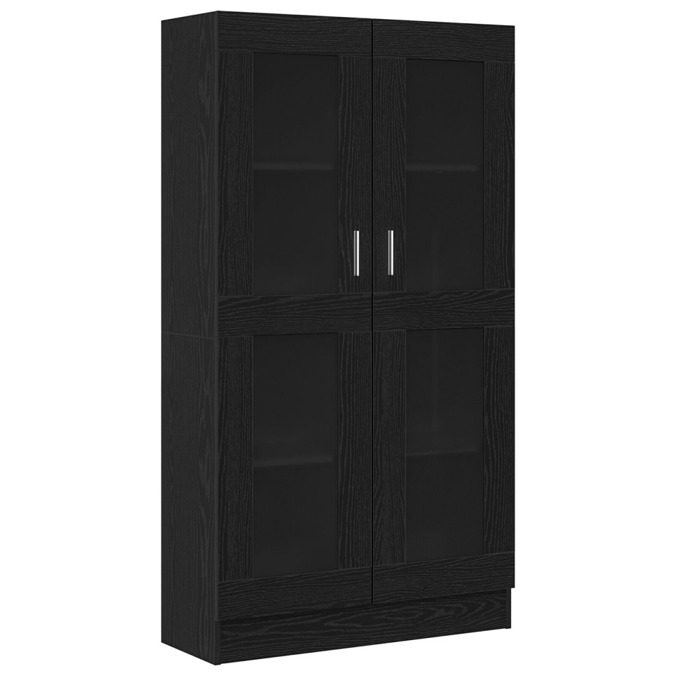 Dulap de cărți Negru Stejar 82,5x30,5x150 cm din Lemn - 1 | YEO