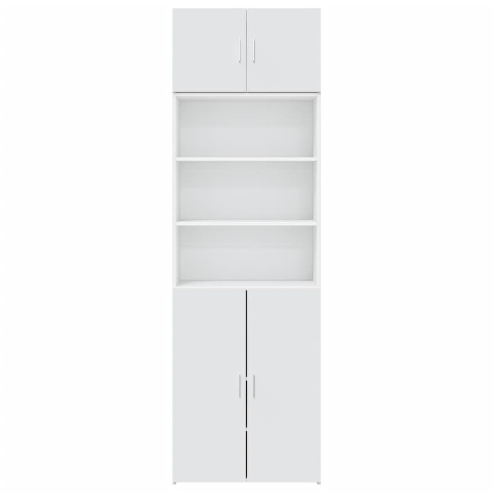 Dulap de depozitare, alb, 70x42,5x225 cm, lemn prelucrat - 3 | YEO
