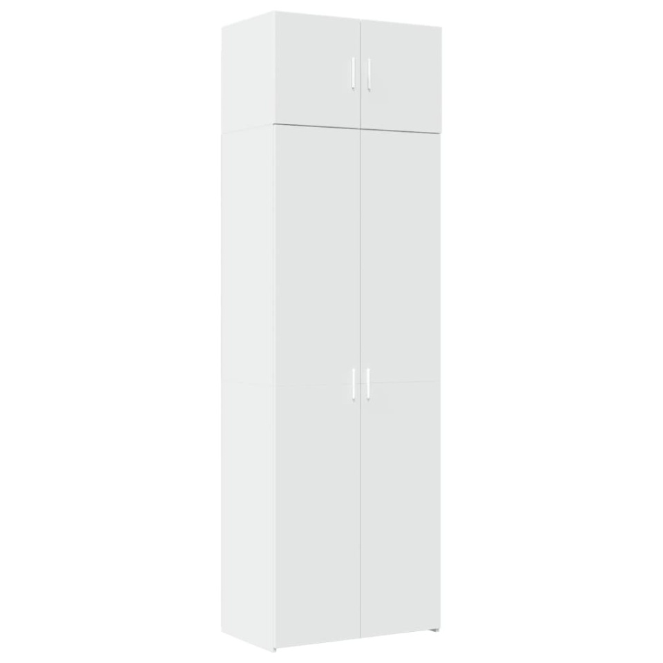 Dulap de depozitare, alb, 70x42,5x225 cm, lemn prelucrat - 1 | YEO