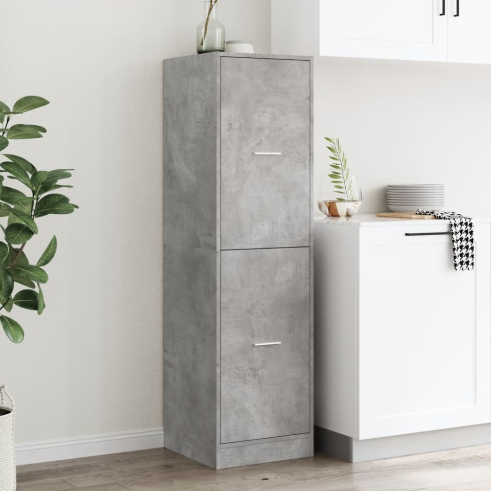 Dulap de farmacie, gri beton, 40x41x144,5 cm, lemn prelucrat - 3 | YEO