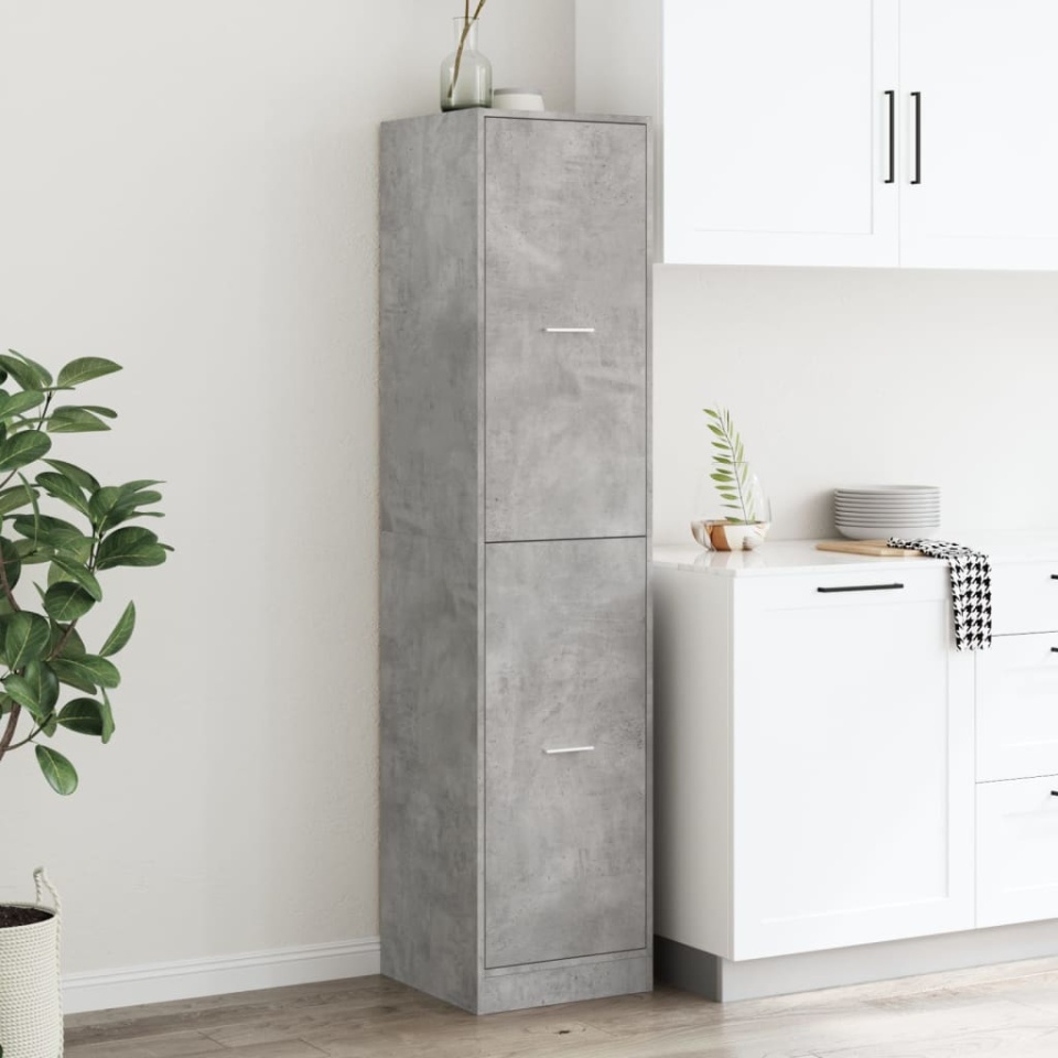 Dulap de farmacie, gri beton, 40x41x174,5 cm, lemn prelucrat - 3 | YEO