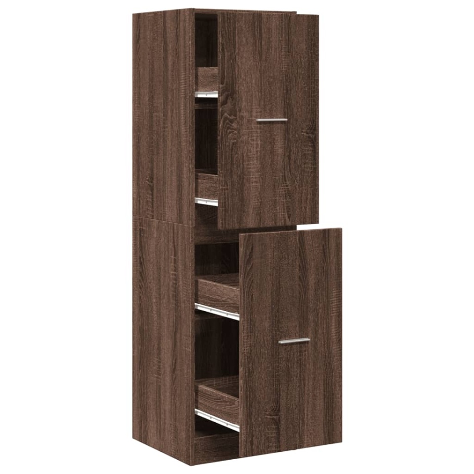 Dulap de farmacie, stejar maro, 40x41x144,5 cm, lemn prelucrat - 1 | YEO