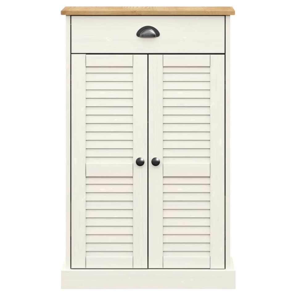 Dulap de pantofi VIGO, alb, 60x35x96 cm, lemn masiv de pin - 3 | YEO