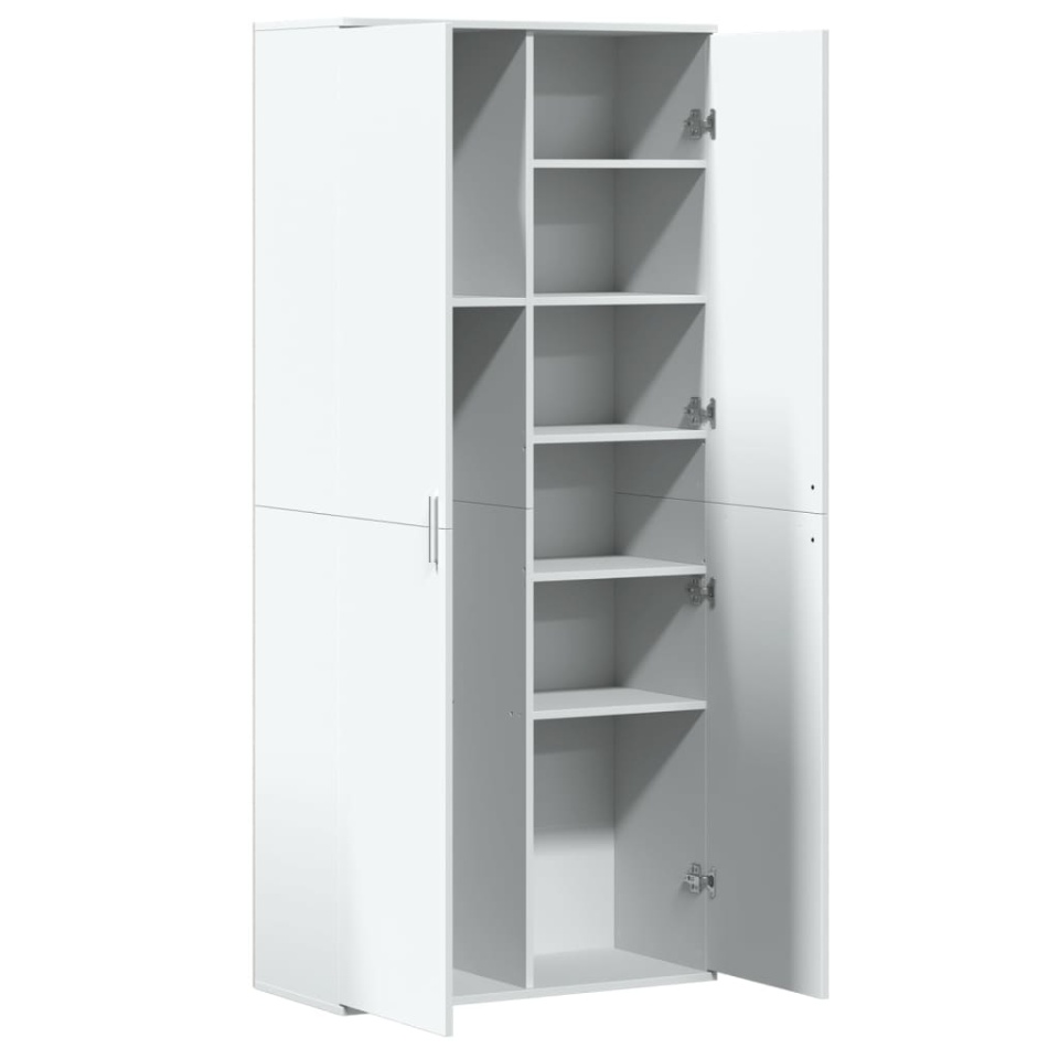 Dulap înalt, alb, 80x35x180 cm, lemn prelucrat - 4 | YEO