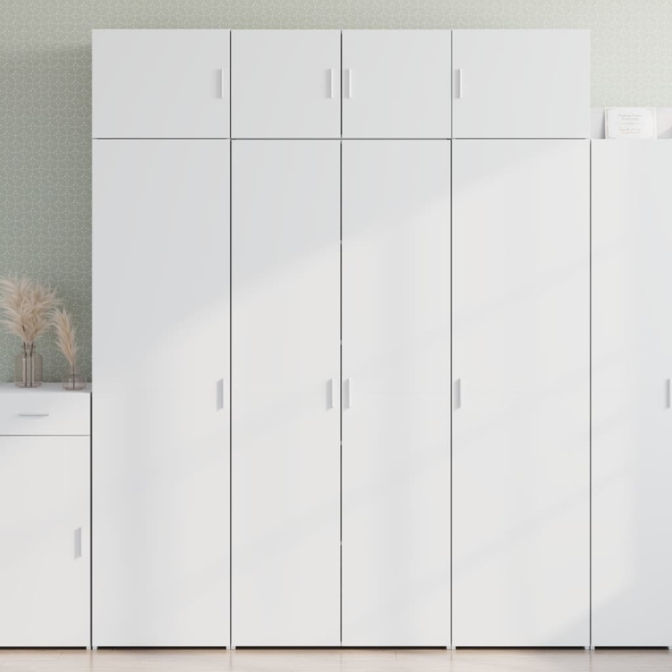 Dulap înalt, alb, 80x42,5x185 cm, lemn prelucrat