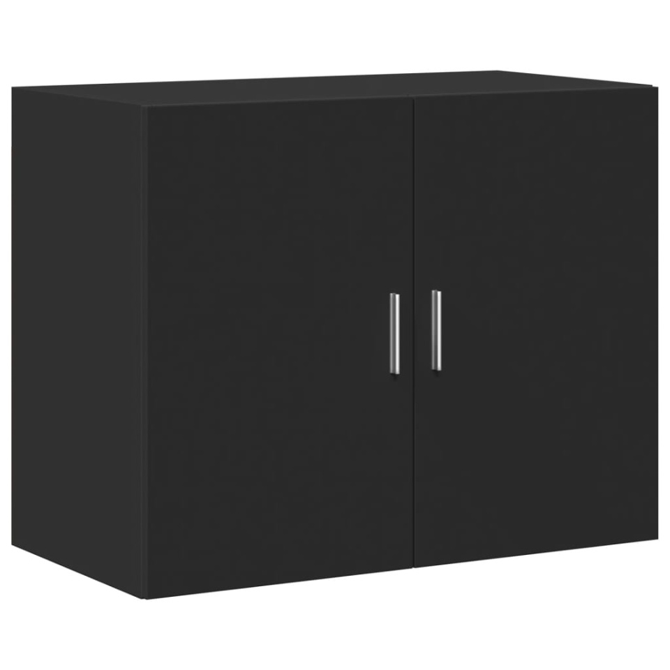 Dulap înalt, negru, 80x42,5x249 cm, lemn prelucrat - 4 | YEO