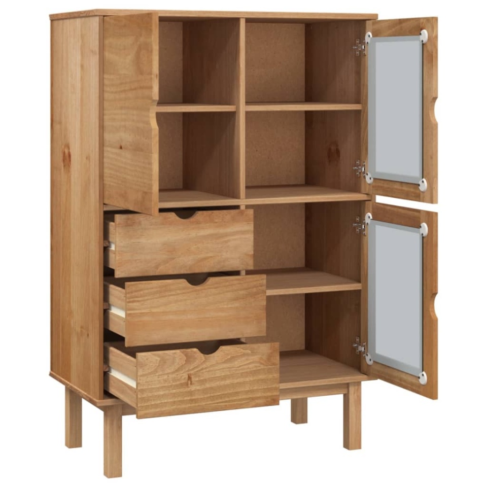 Dulap înalt OTTA, 85x43x125 cm, lemn masiv de pin - 3 | YEO