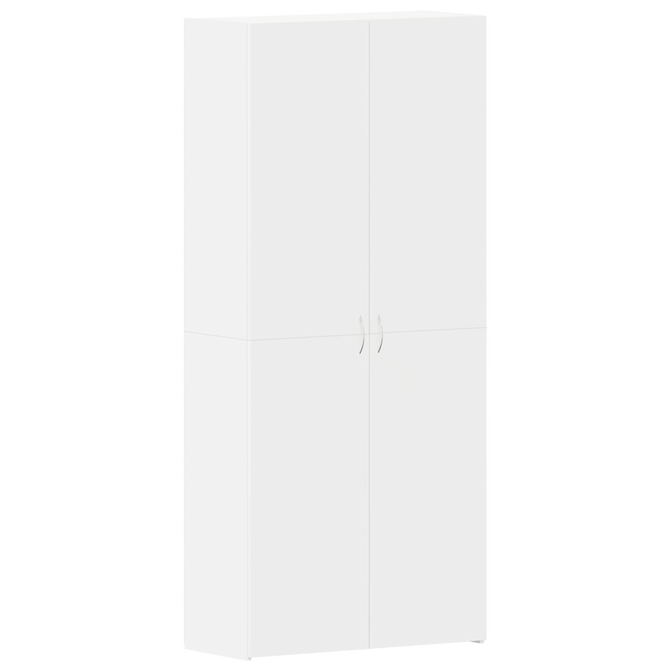 Dulap Pantofi Alb 80x35.5x180 cm Lemn Prelucrat - 1 | YEO