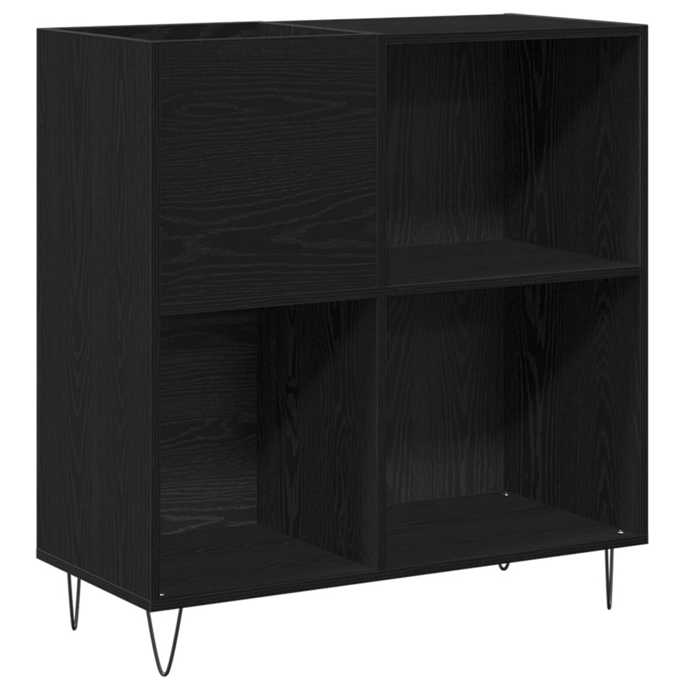 Dulap pentru discuri, stejar negru 84,5x38x90 cm lemn prelucrat - 1 | YEO