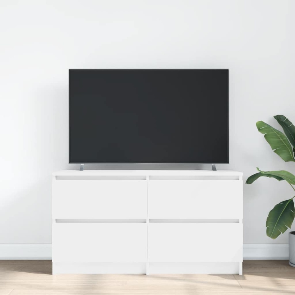 Dulap TV alb 100x35x54 cm lemn prelucrat - 2 | YEO