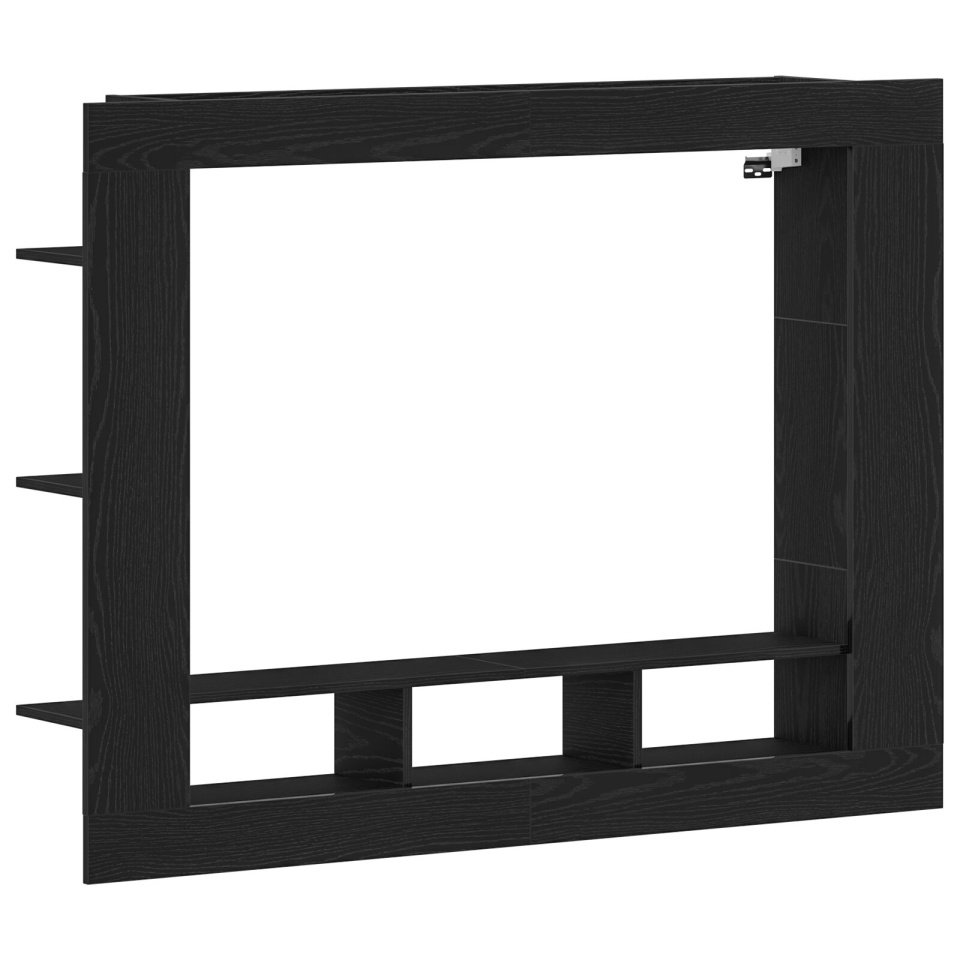 Dulap TV Montat pe Perete Negru Stejar 152x22x113 cm - 1 | YEO