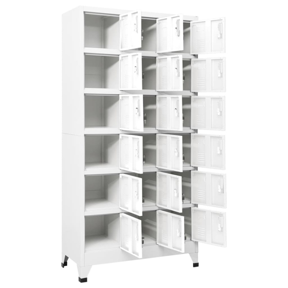 Dulap vestiar cu 18 compartimente, 90x40x180 cm, metal - 2 | YEO