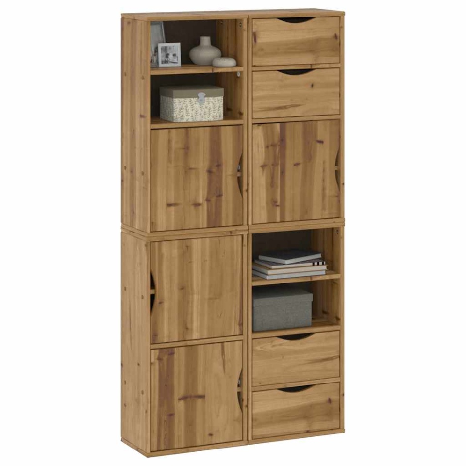 Dulapuri laterale 4 buc ODDA 40x24x79 cm lemn masiv de pin - 3 | YEO