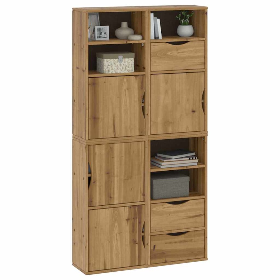 Dulapuri laterale 4 buc ODDA 40x24x79 cm lemn masiv de pin - 3 | YEO