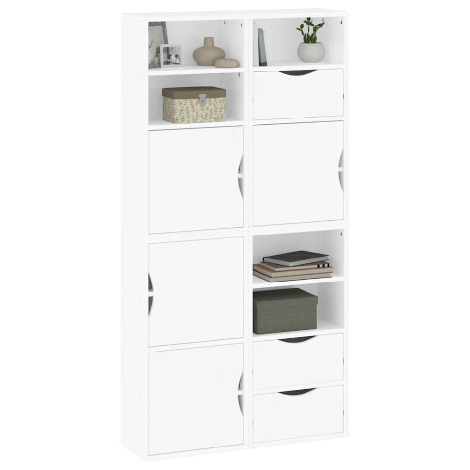 Dulapuri laterale 4 buc ODDA alb 40x24x79 cm lemn masiv de pin - 3 | YEO