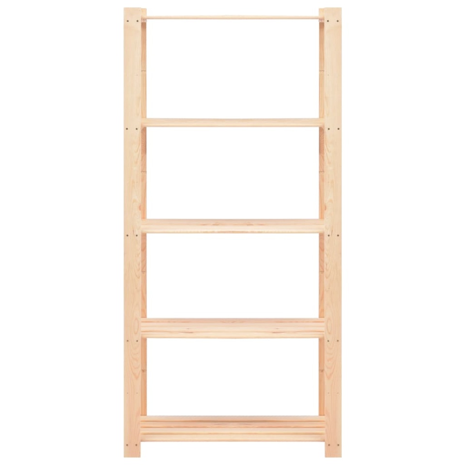 Etajere cu 5 niveluri, 3 buc., 80x38x170 cm, pin masiv, 250 kg - 3 | YEO