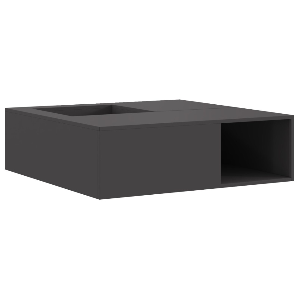 Focar cu depozit pentru lemne Negru 100x100x30 cm Oțel - 1 | YEO