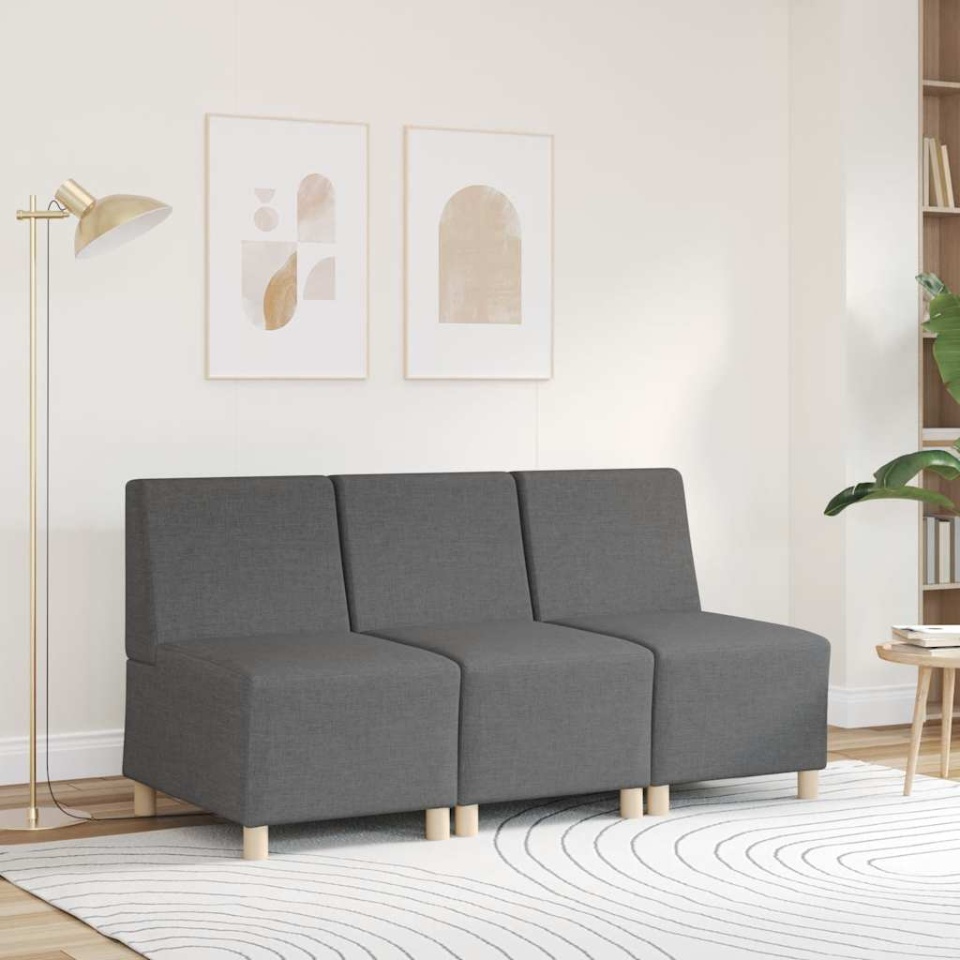 Fotoliu canapea, gri închis, 55 cm, material textil - 2 | YEO