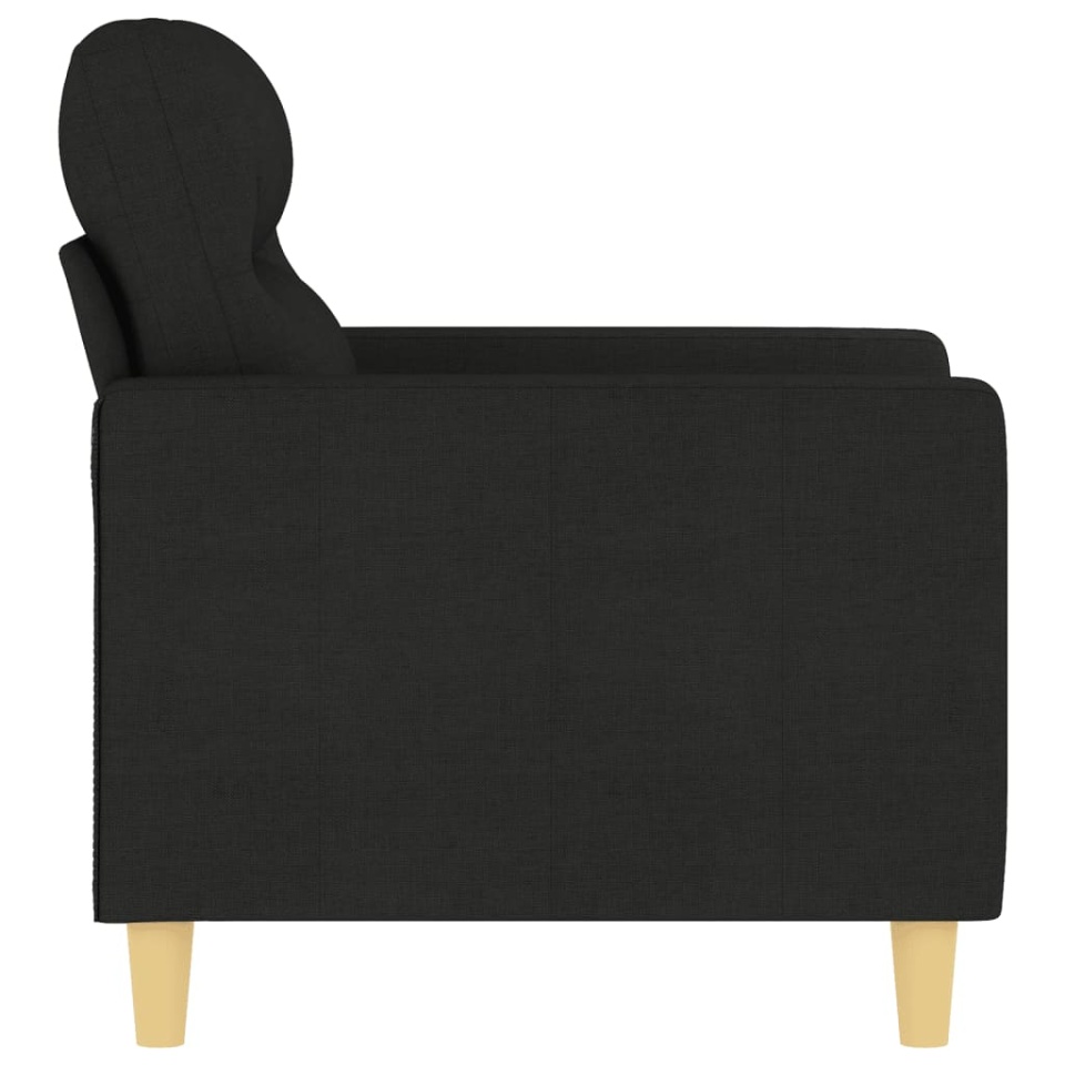 Fotoliu canapea, negru, 60 cm, material textil - 3 | YEO