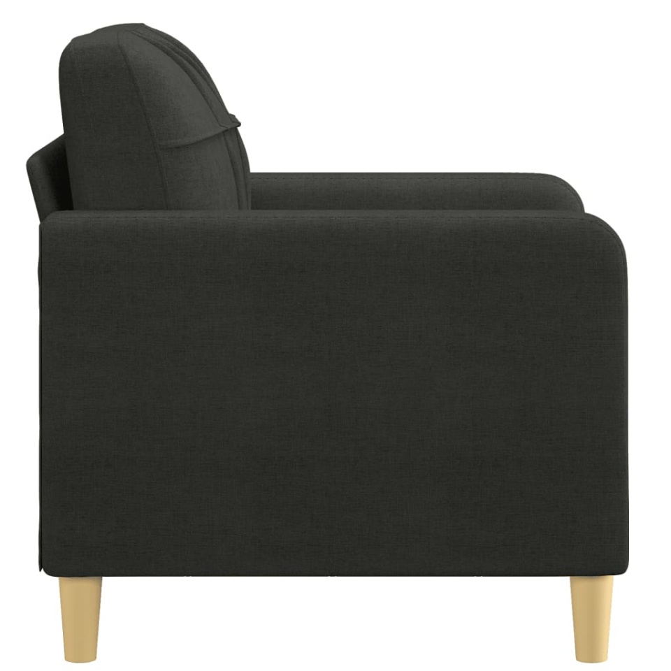 Fotoliu canapea, negru, 60 cm, material textil - 3 | YEO