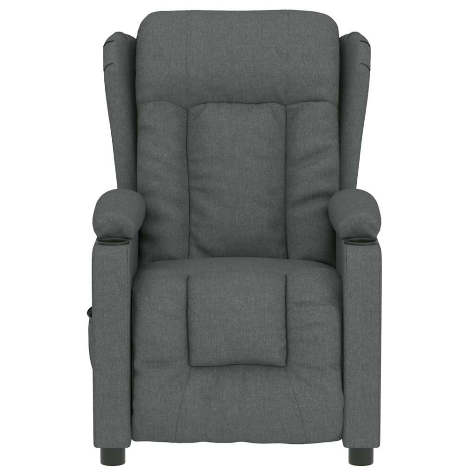 Fotoliu de masaj electric rabatabil, gri închis, textil - 3 | YEO