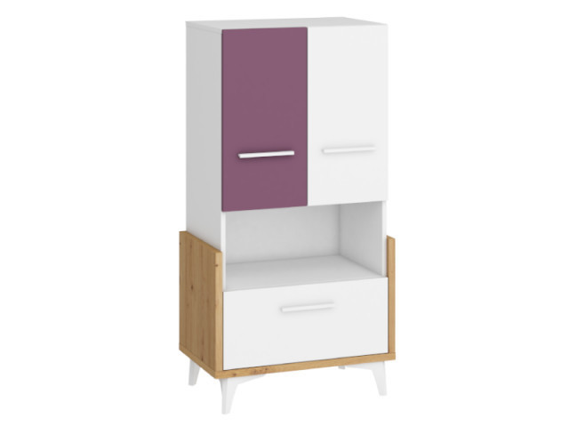 Hey Hey-15 Biblioteca 65N Oak Artisan/White/Purple