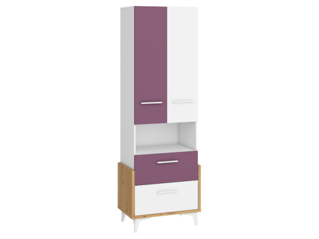 Hey Hey-17 Biblioteca 65W Oak Artisan/White/Purple