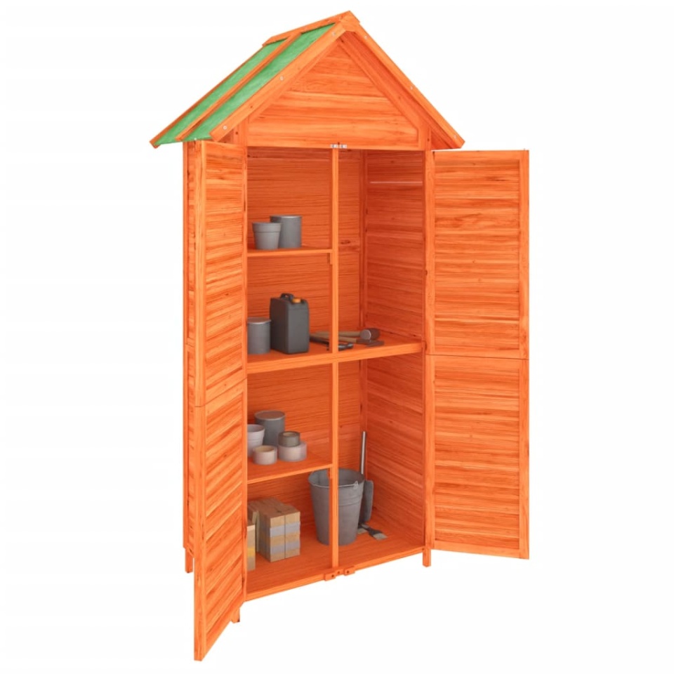 Magazie de unelte de grădină maro 89x52,5x175cm lemn masiv pin - 2 | YEO