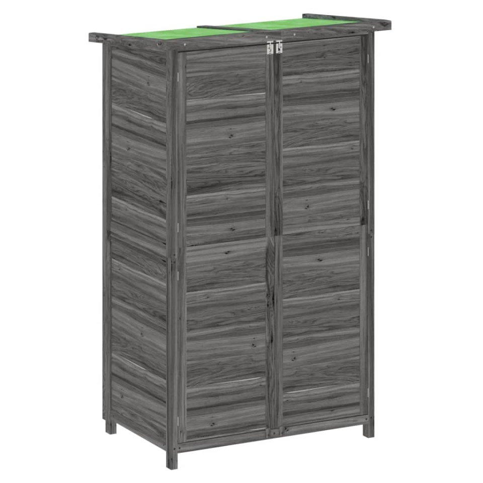 Magazie de unelte pentru grădină gri 83x57x140cm lemn masiv pin - 1 | YEO