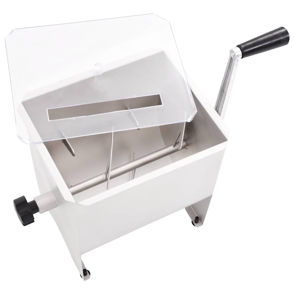 Malaxor de carne manual cu capac, argintiu, oțel inoxidabil - 3 | YEO
