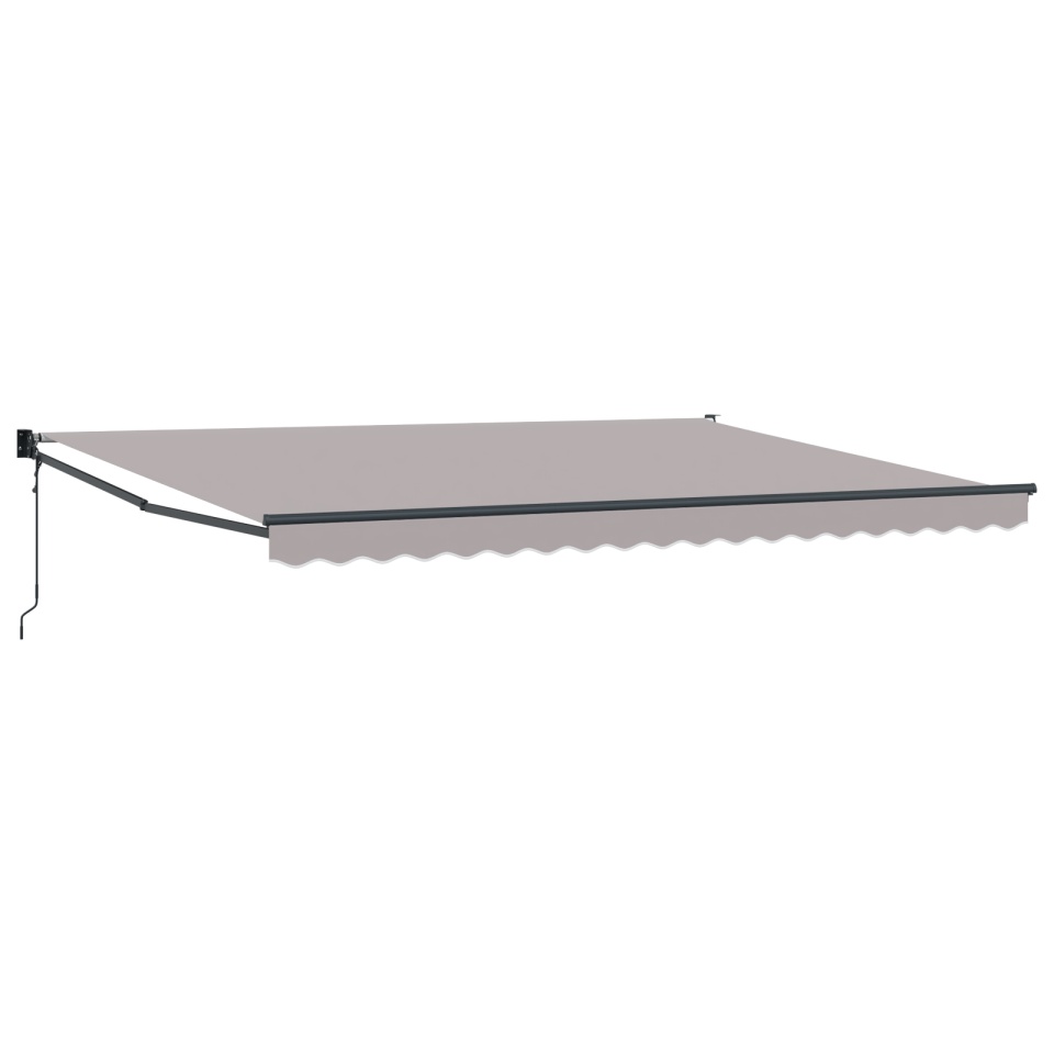 Marchiză retractabilă automată Gri deschis 450x300 cm, Material de înlocuire pentru marchiză pentru cadru de 4,5x3 m Gri deschis - 1 | YEO