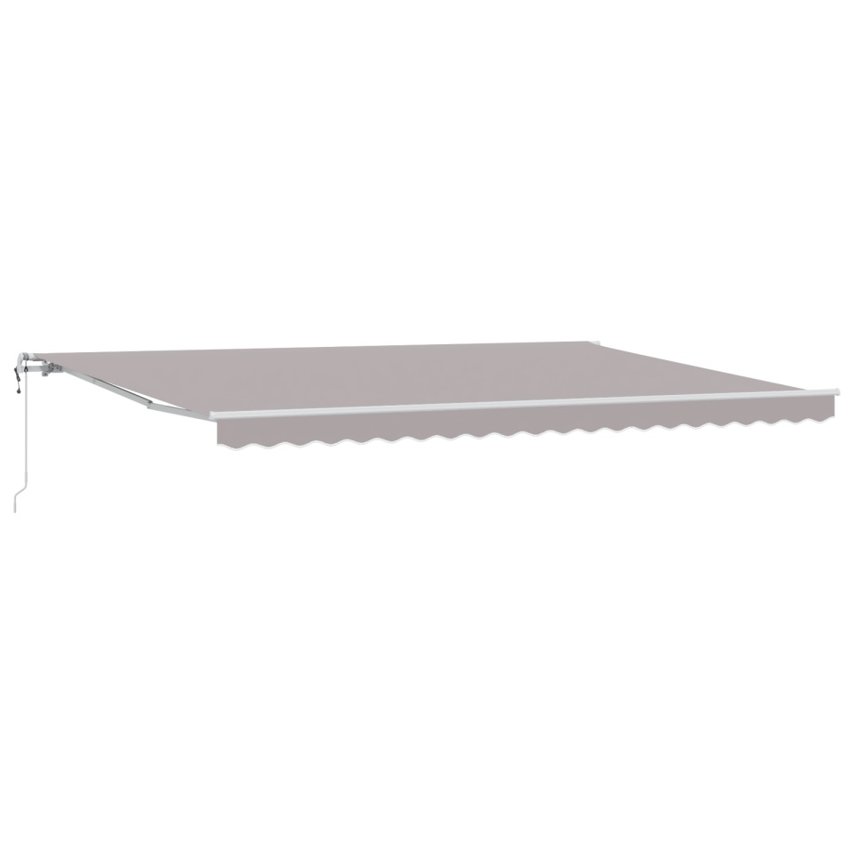 Marchiză Retractabilă Automată Gri Deschis 500x350 cm, Material de Înlocuire pentru Marchiza 5x3.5 m Gri Deschis - 1 | YEO