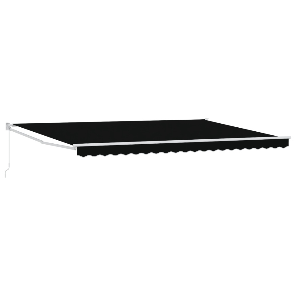 Marchiza retractabilă manuală Neagră 500x300 cm, Material de înlocuire pentru marchiză pentru cadru de 5x3 m Negru - 1 | YEO