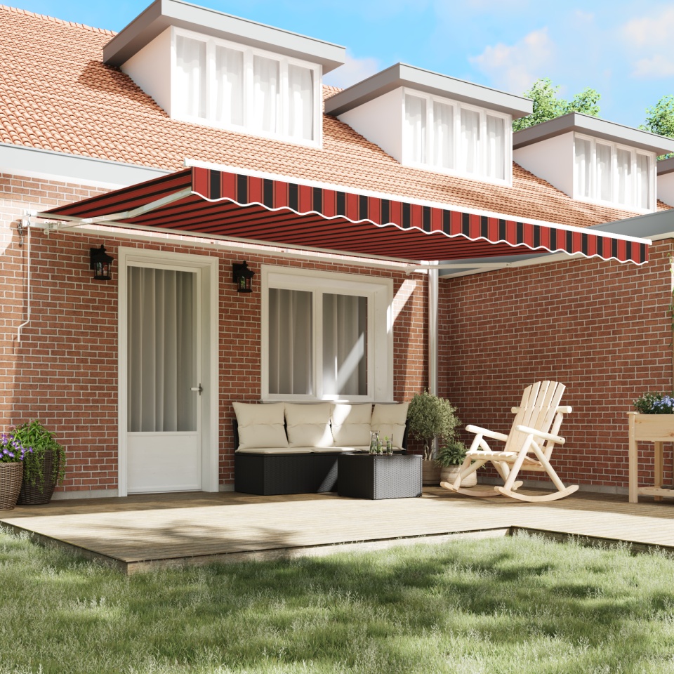 Marciză Retractabilă Automată Portocalie și Maro 450x300 cm - 2 | YEO