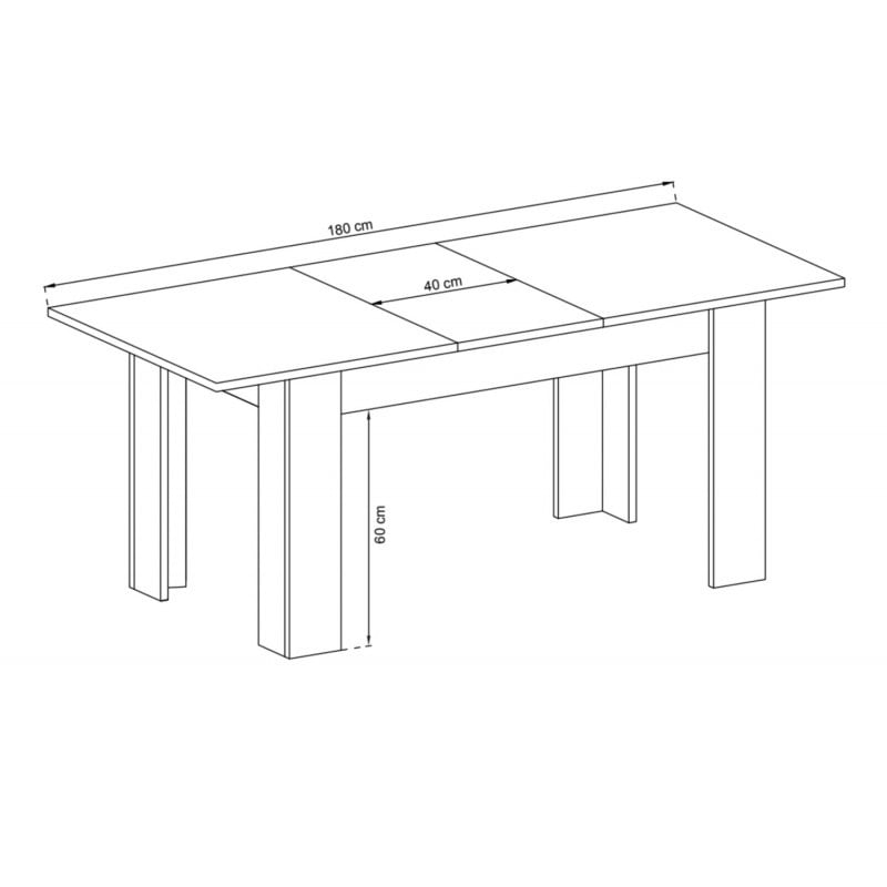 Masa AI07 , stejar riviera, 140 cm - 2 | YEO