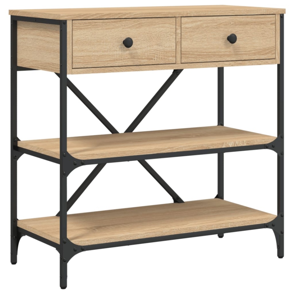 Masă consolă, stejar sonoma, 75x34,5x75 cm, lemn prelucrat - 1 | YEO