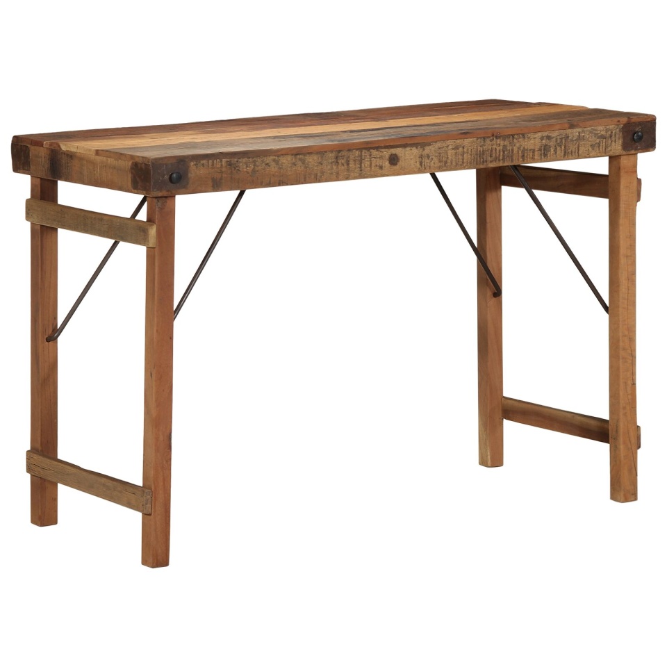 Masă de dining 110x55x76 cm din lemn masiv recuperat - 2 | YEO