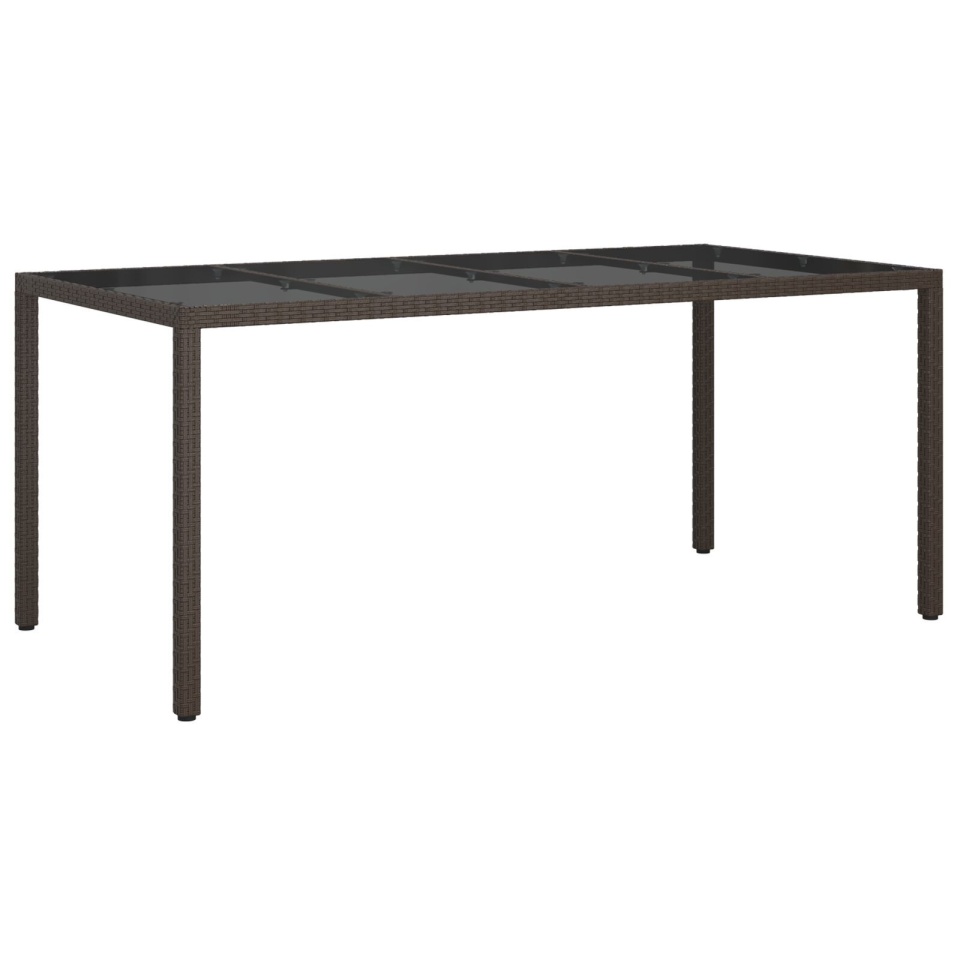 Masă de Dining pentru Grădină Maro 190x90x75 cm Poliratan - 1 | YEO