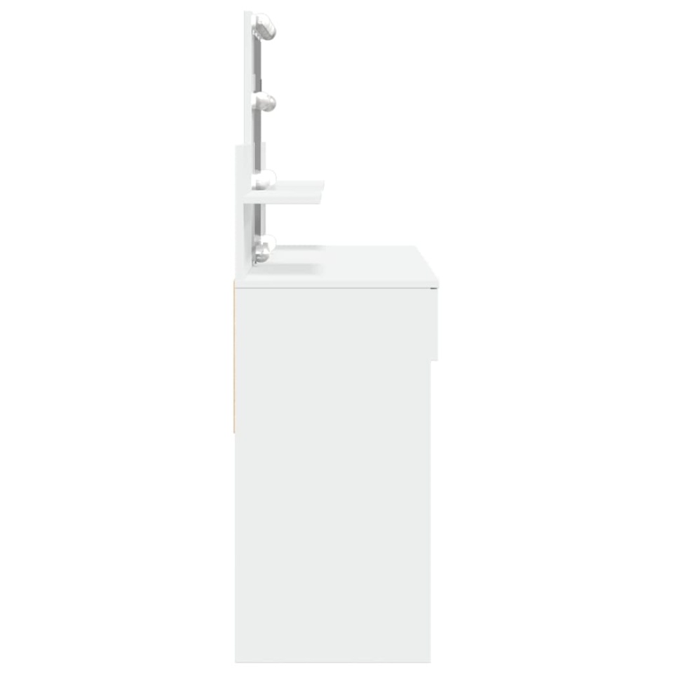 Masă de toaletă cu LED, alb, 100x40x130 cm - 4 | YEO