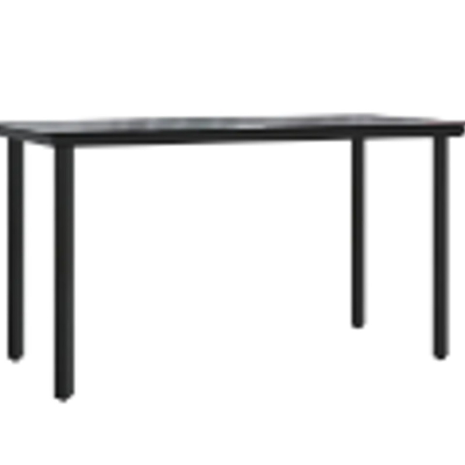Mese de exterior Negru Metal Mare Masă de dining