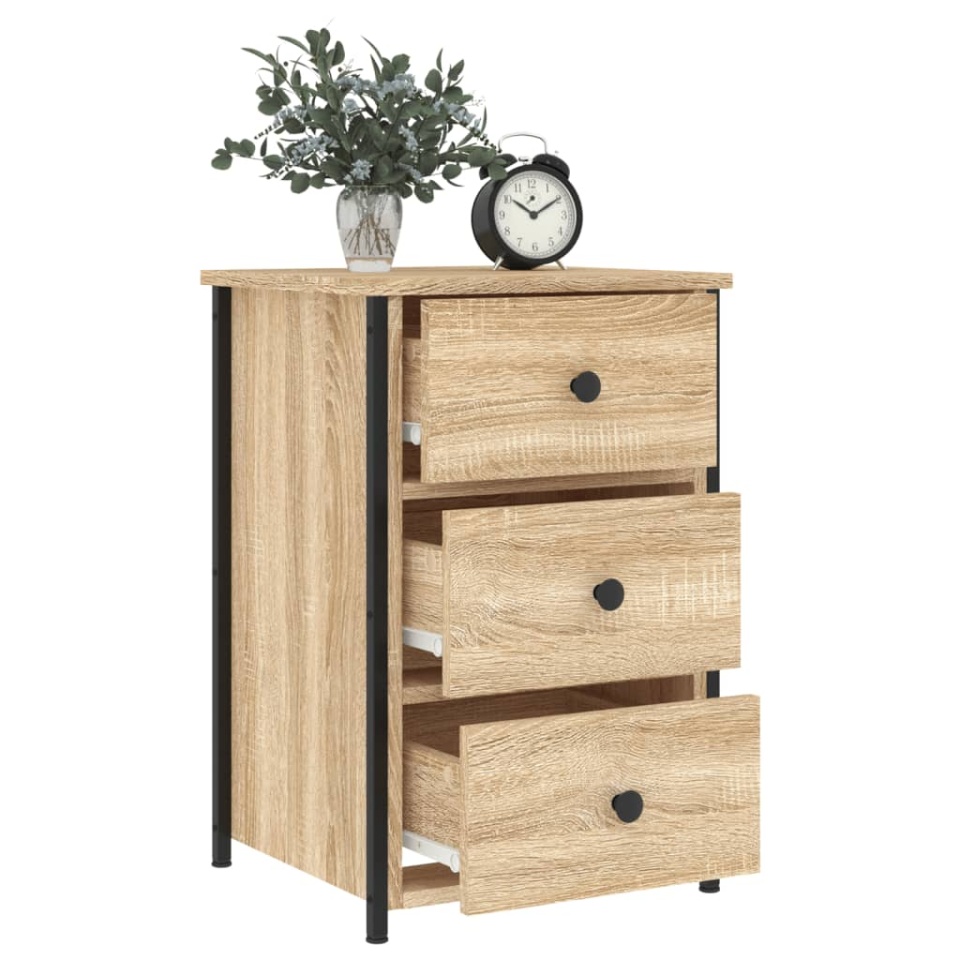 Noptiere, 2 buc., stejar sonoma, 40x36x60 cm, lemn compozit - 3 | YEO