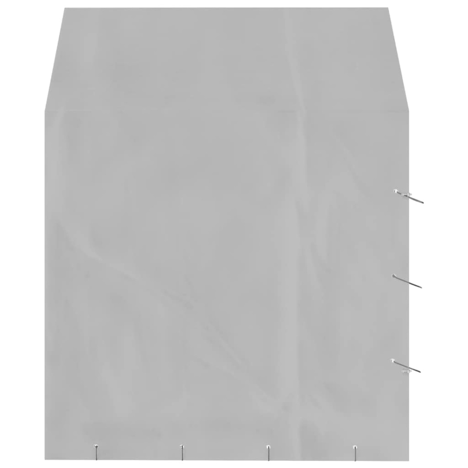 Padoc de exterior cu acoperiș argintiu 2x2x2,5m oțel galvanizat - 3 | YEO