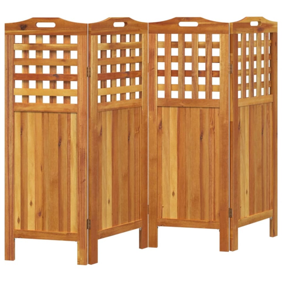 Paravan de cameră 4 panouri 162x2x115 cm lemn masiv de acacia - 3 | YEO