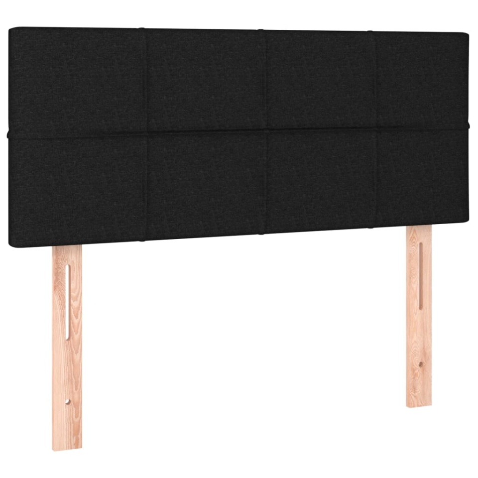 Pat box spring cu saltea, negru, 90x200 cm, catifea - 4 | YEO
