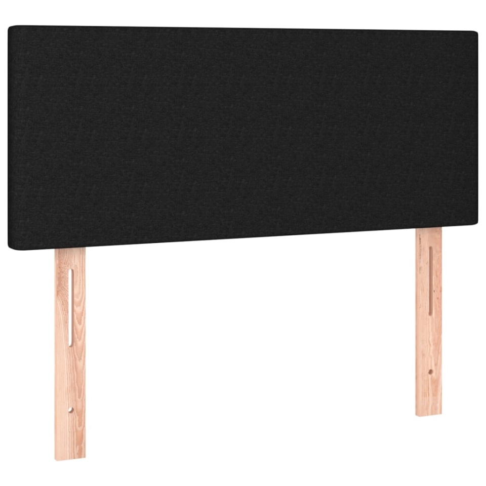 Pat box spring cu saltea, negru, 90x200 cm, textil - 4 | YEO